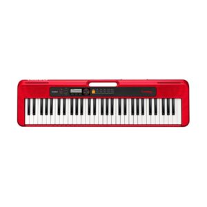 Casio CT-S200 RD Casiotone 61-Key Portable Keyboard with Piano tones, RED