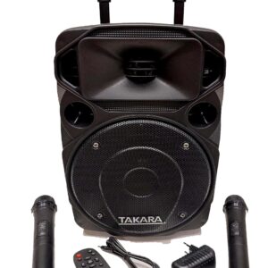 TAKARA T-6008 DJ Karaoke Speaker (2 Wireless Microphone)