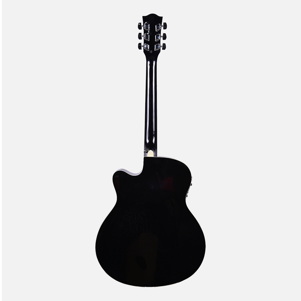 Kadence Frontier Black Semi Acoustic 40 EQ Guitar Instrument Wala