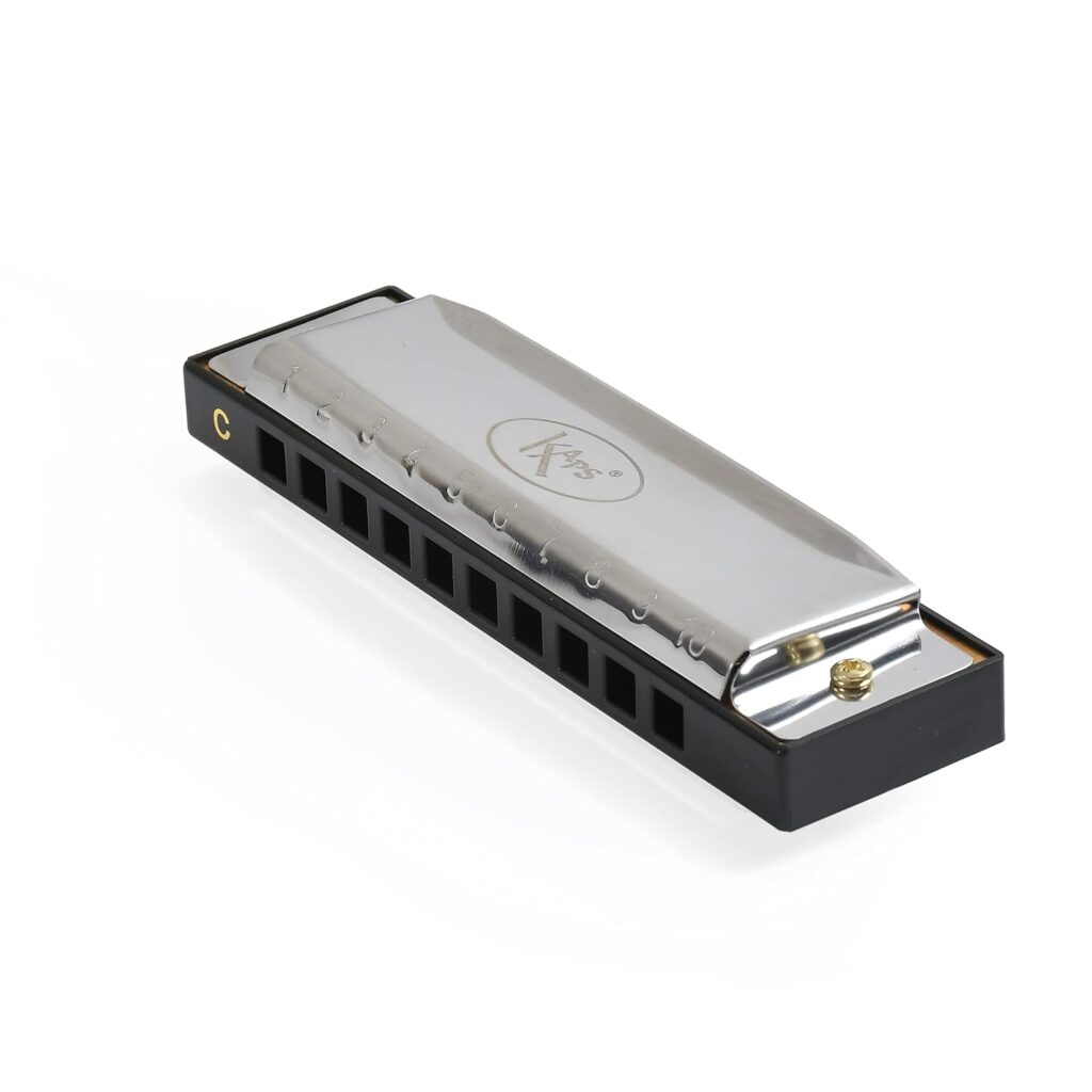 Spring Wala Instrument Kaps® 10 Hole 20 Tones Key C Diatonic Blues Harmonica with Case, Mouth ...