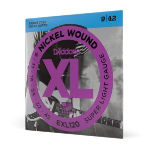 DAddario EXL120 Nickel Wound Electric Guitar Strings Super Light 9-42