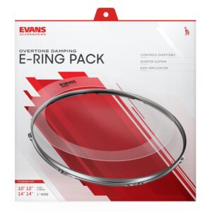 Evans Fusion Drum E-Ring Pack Includes 10x1", 12x1.5", 14x1.5", and 14x1"